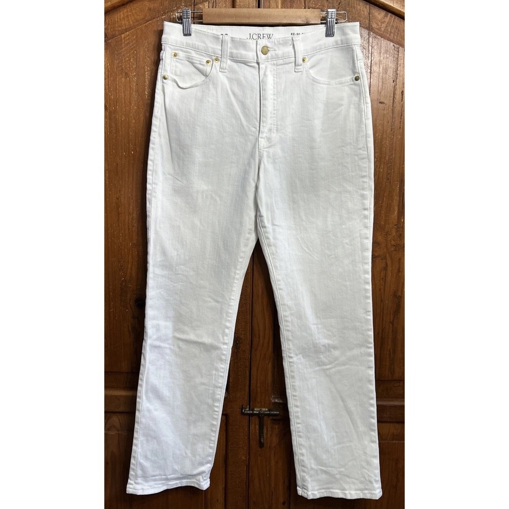 Women's J.Crew 1996 Semi-Stretch Straight Jeans Denim High-Rise Sz 28 29" Ins